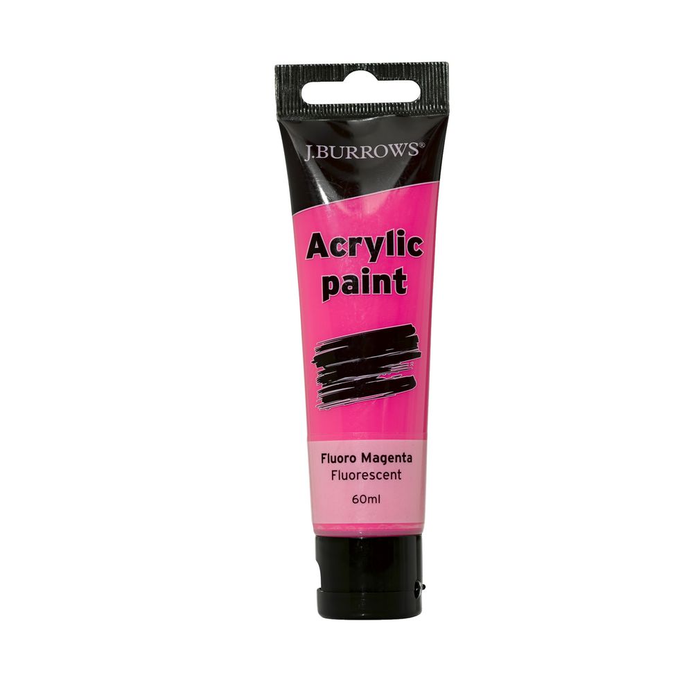 J.Burrows Acrylic Paint 60mL Fluoro Magenta