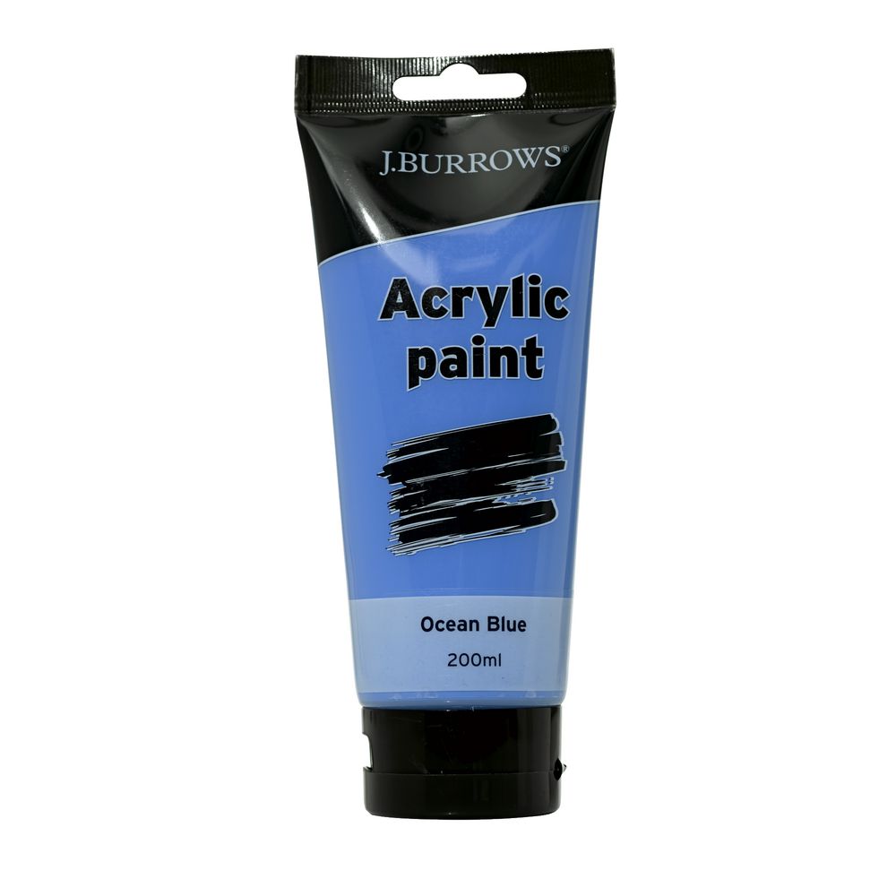 J.Burrows Acrylic Paint 200ml Ocean Blue