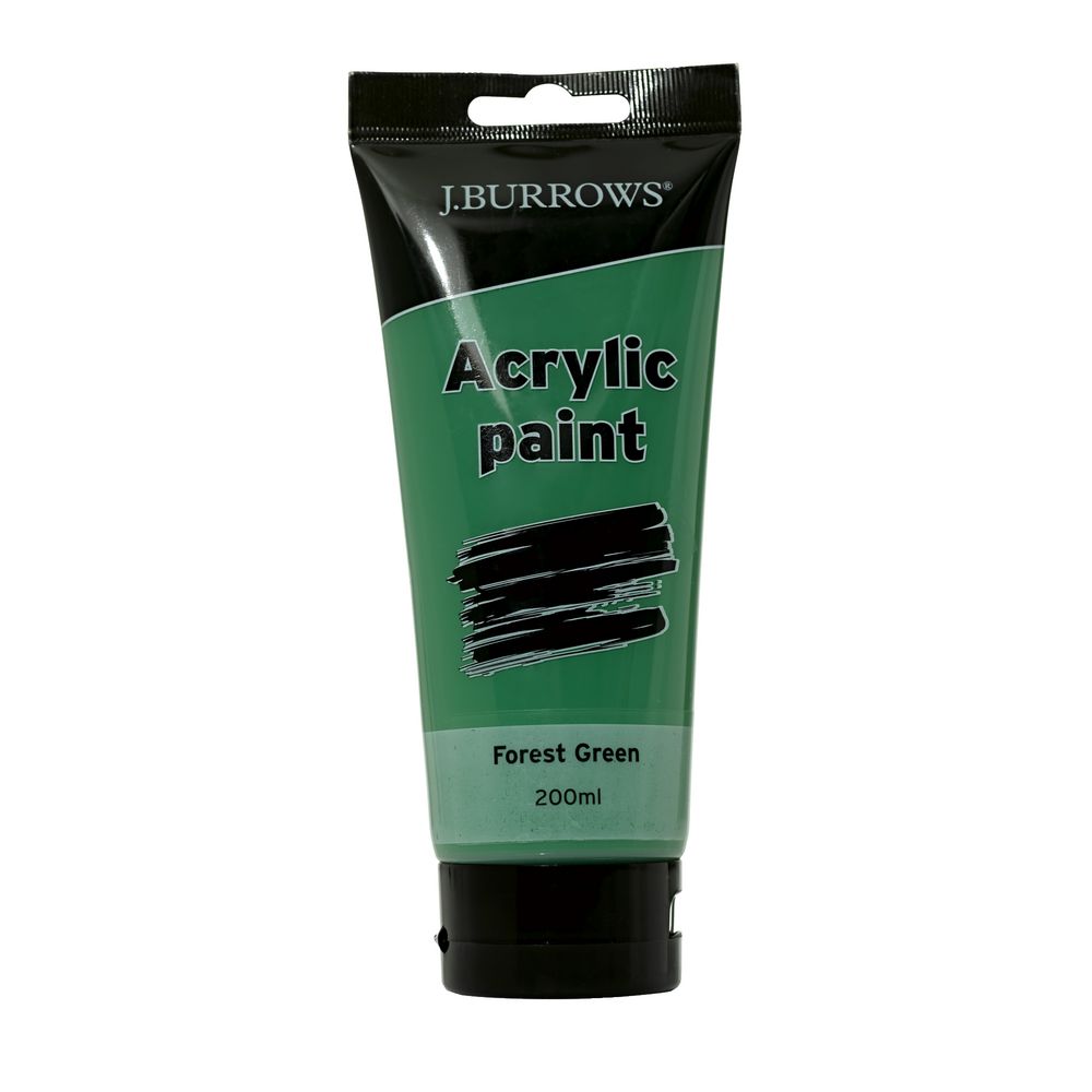J.Burrows Acrylic Paint 200ml Forest Green