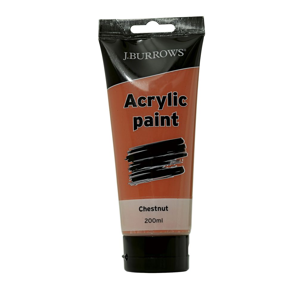 J.Burrows Acrylic Paint 200ml Chestnut