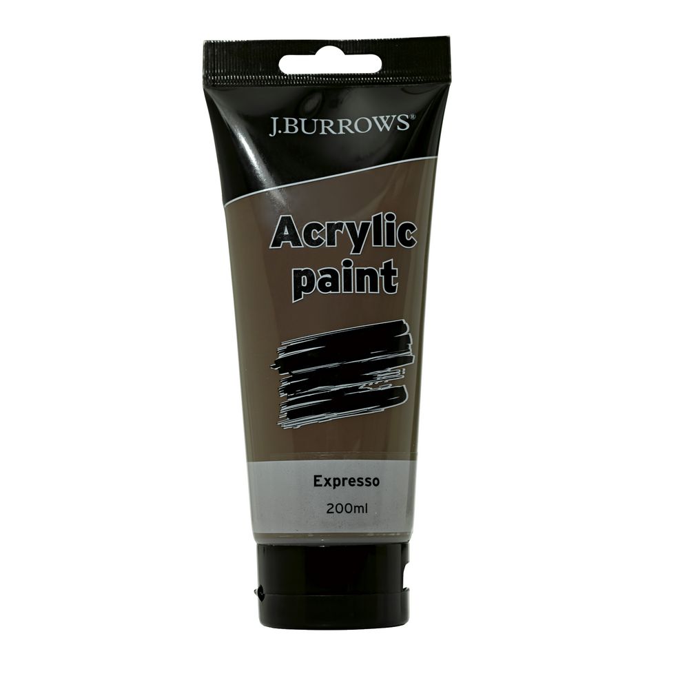 J.Burrows Acrylic Paint 200ml Expresso