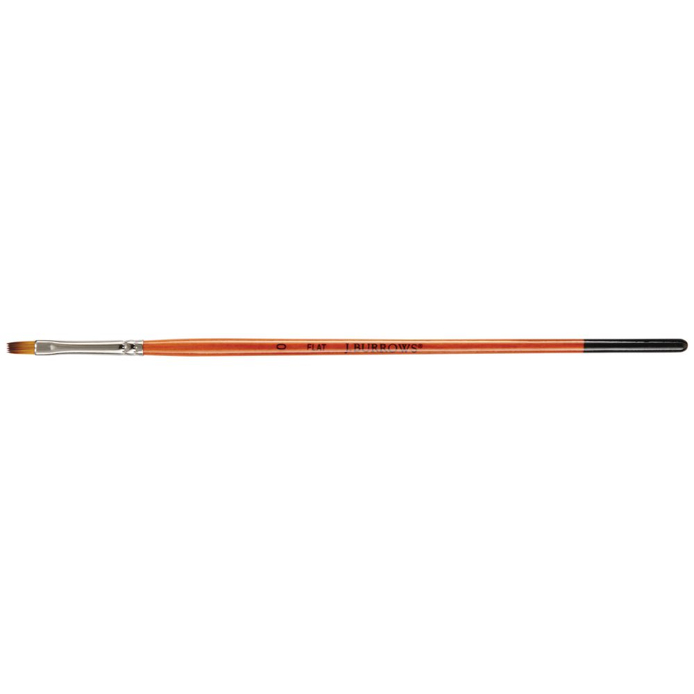 J.Burrows Flat Taklon Brush Size 0