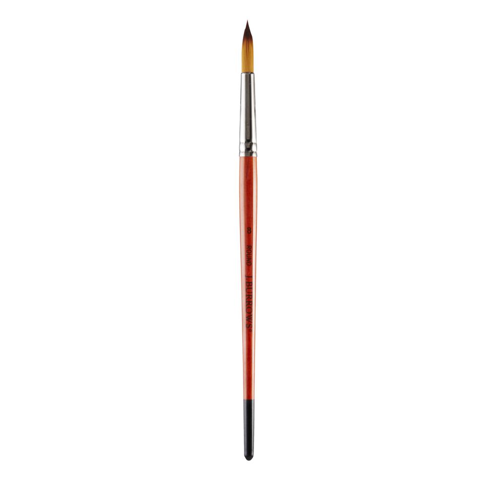 J.Burrows Round Taklon Brush Size 8