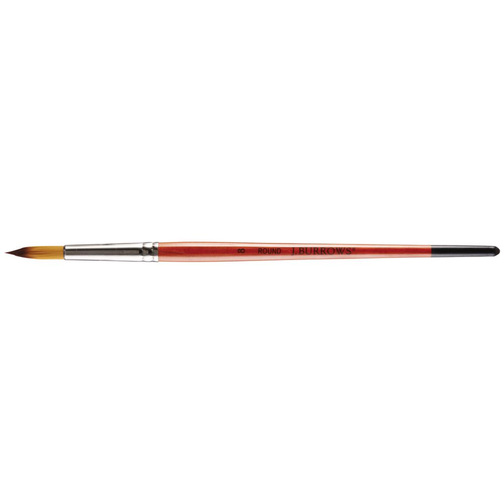J.Burrows Round Taklon Brush Size 8