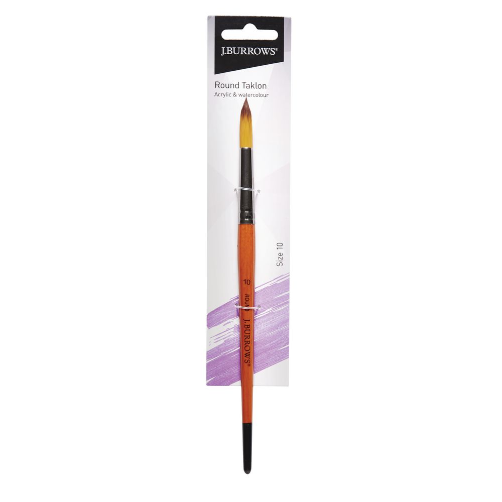 J.Burrows Round Taklon Brush Size 10