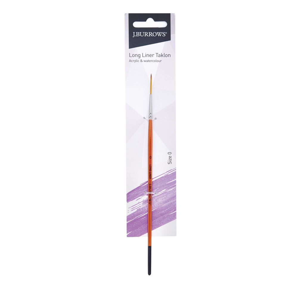 J.Burrows Long Liner Taklon Paintbrush Size 0
