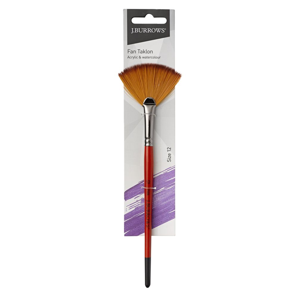 J.Burrows Fan Taklon Paintbrush Size 12
