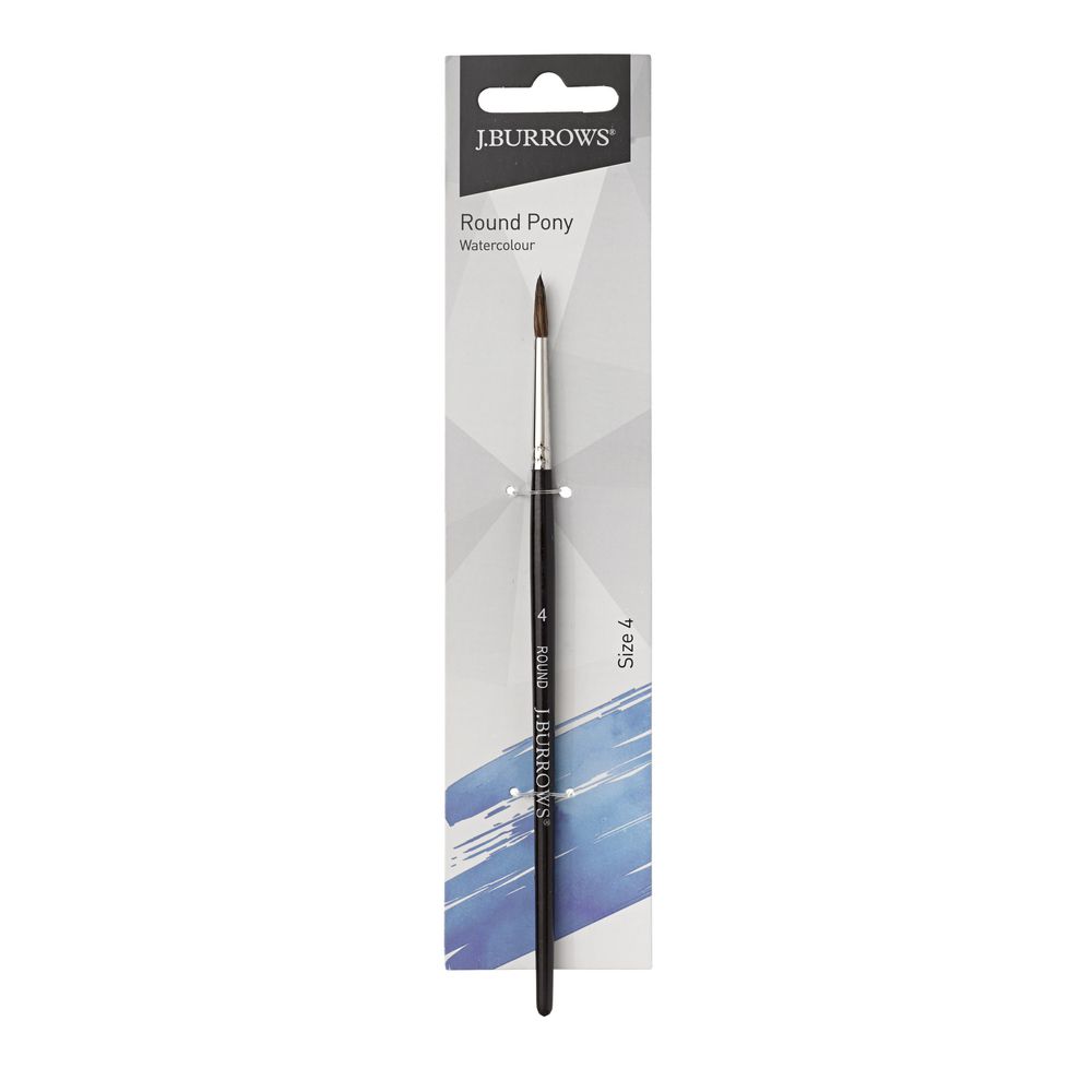 J.Burrows Round Pony Paintbrush Size 4