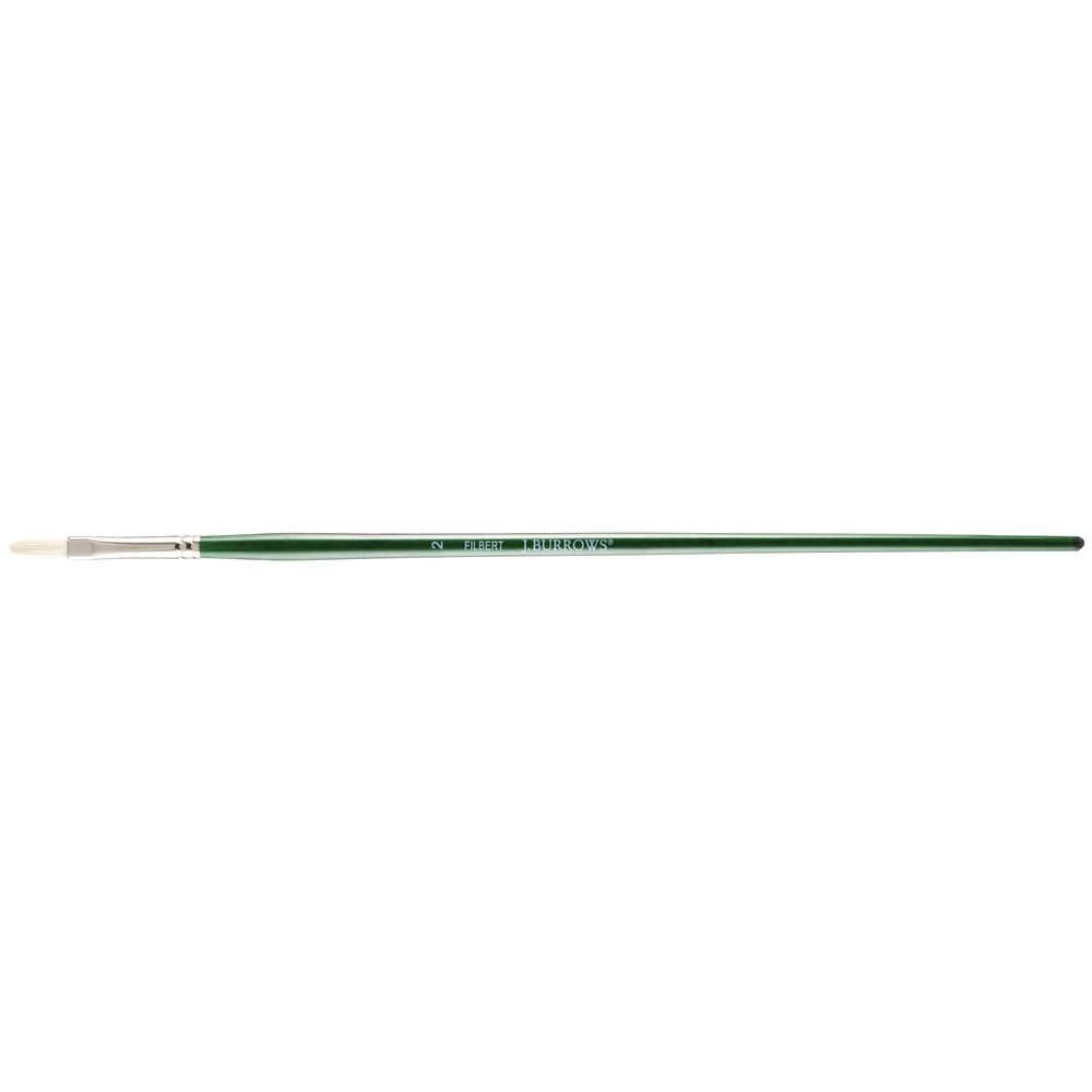 J.Burrows Interlocking Hog Filbert Paintbrush Size 2