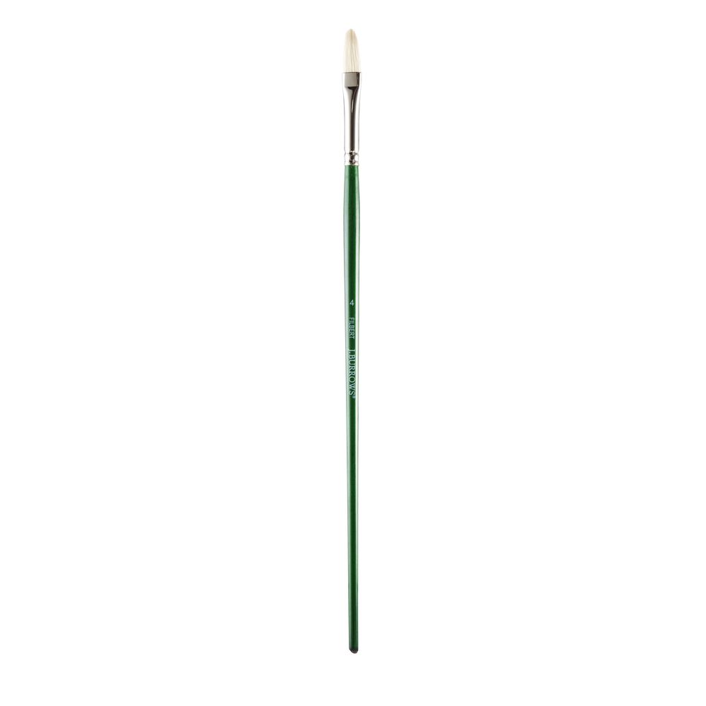 J.Burrows Interlocking Hog Filbert Paintbrush Size 4