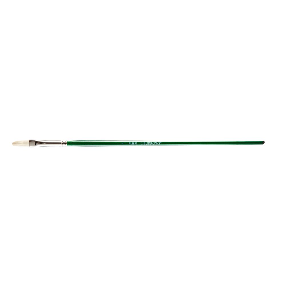 J.Burrows Interlocking Hog Filbert Paintbrush Size 4