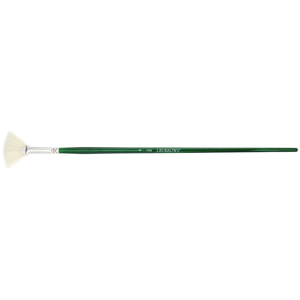 J.Burrows Interlocking Hog Fan Paintbrush Size 4