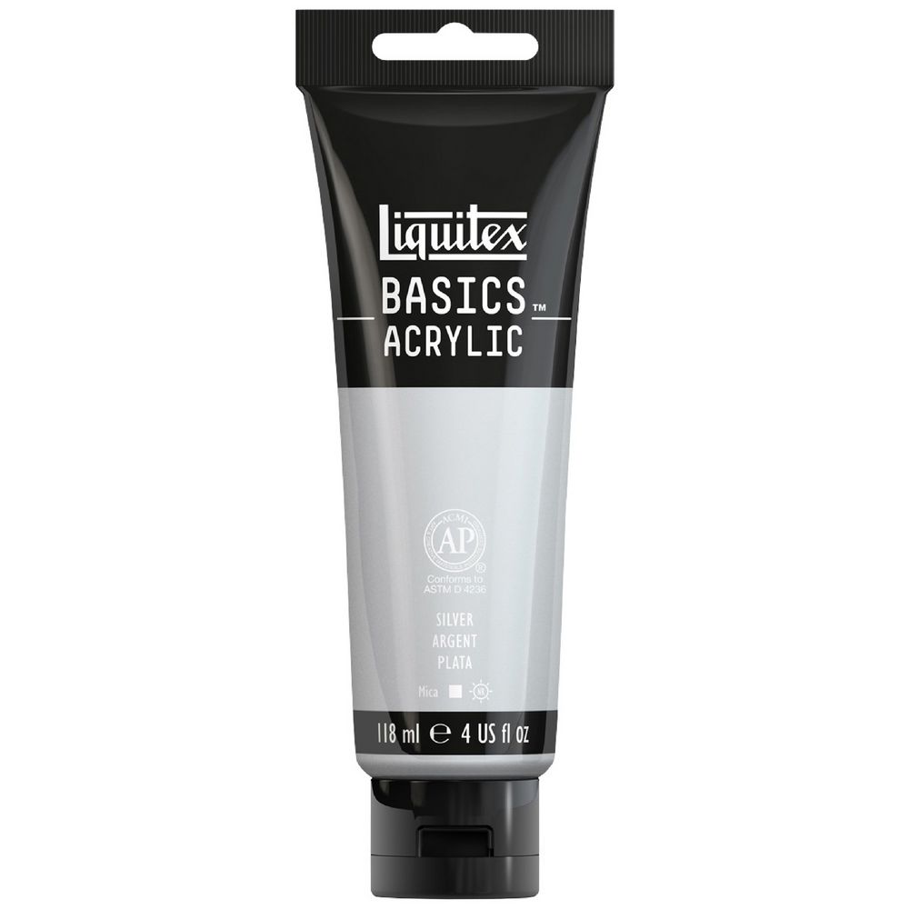 Liquitex Basics 118mL Paint Silver