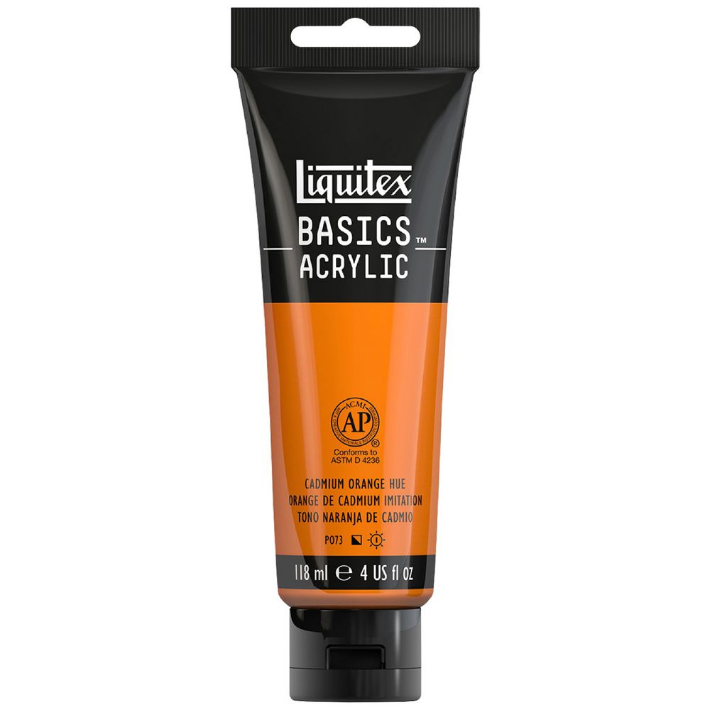 Liquitex Basics 118mL Paint Cadmium Orange Hue