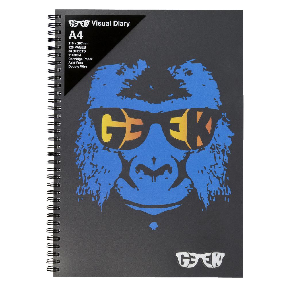 Geek A4 Visual Diary Baboon