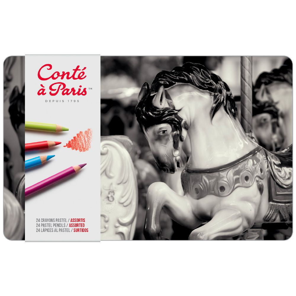 Conte Pastel Pencil Set 24 Pack Assorted