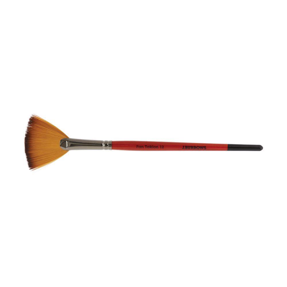 J.Burrows Fan Taklon Paintbrush Size 12