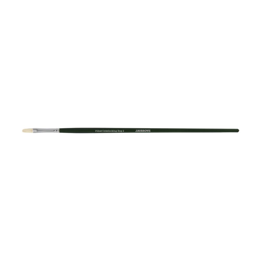 J.Burrows Filbert Interlocking Hog Paintbrush Size 2