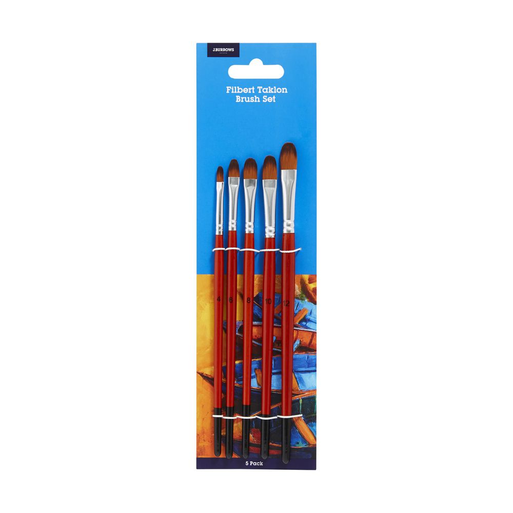 J.Burrows Filbert Taklon Set 5 Pack