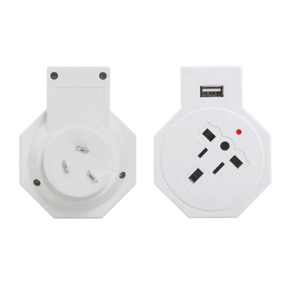 Jackson Surge Protected Inbound USB Multi Pin Travel Adaptor