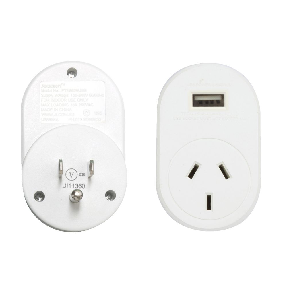 Jackson Outbound USA Travel Adaptor with USB Port