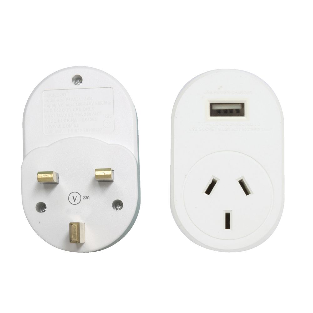 Jackson Outbound UK Travel Adaptor with USB Port