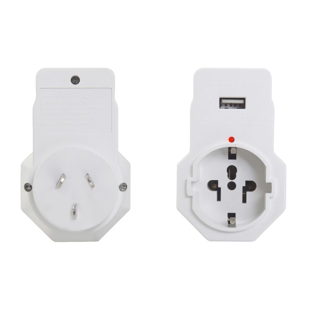 Jackson Inbound Surge Protected USB Multi Pin Travel Adaptor