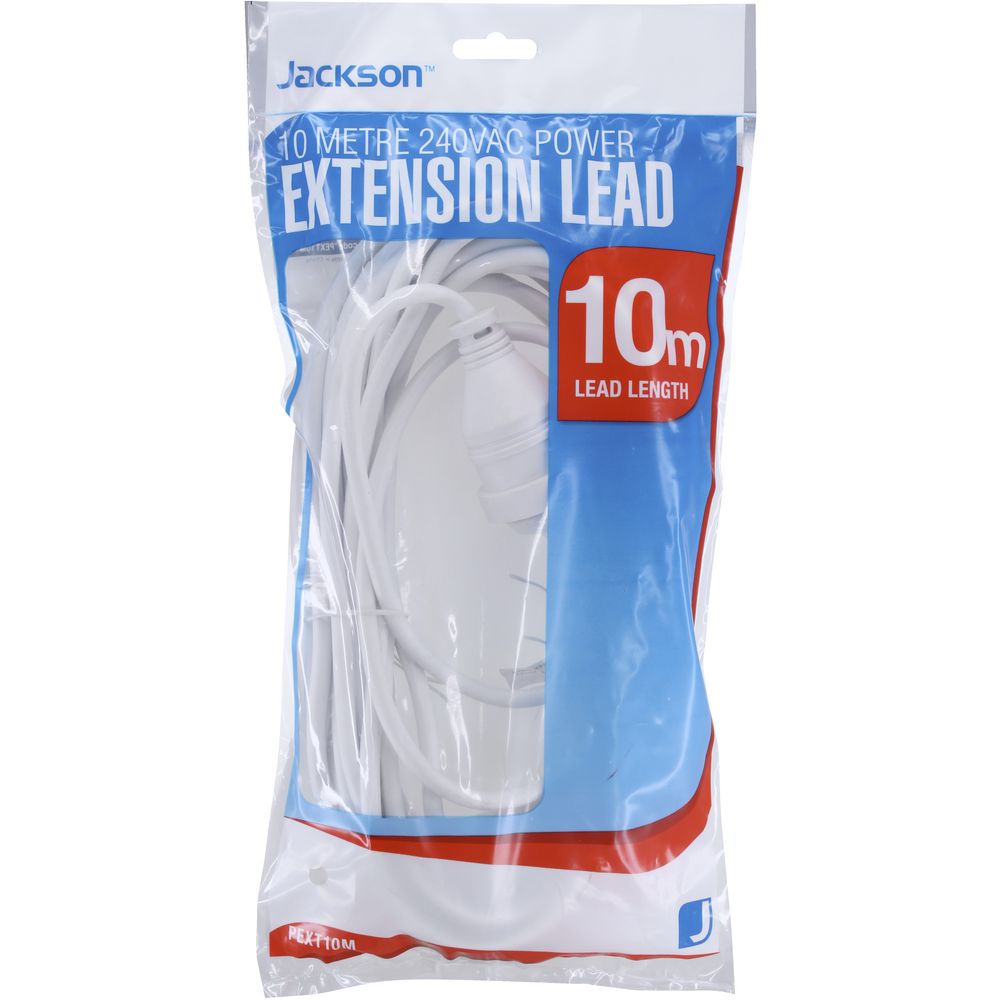 Jackson Power Extension Lead 10m White