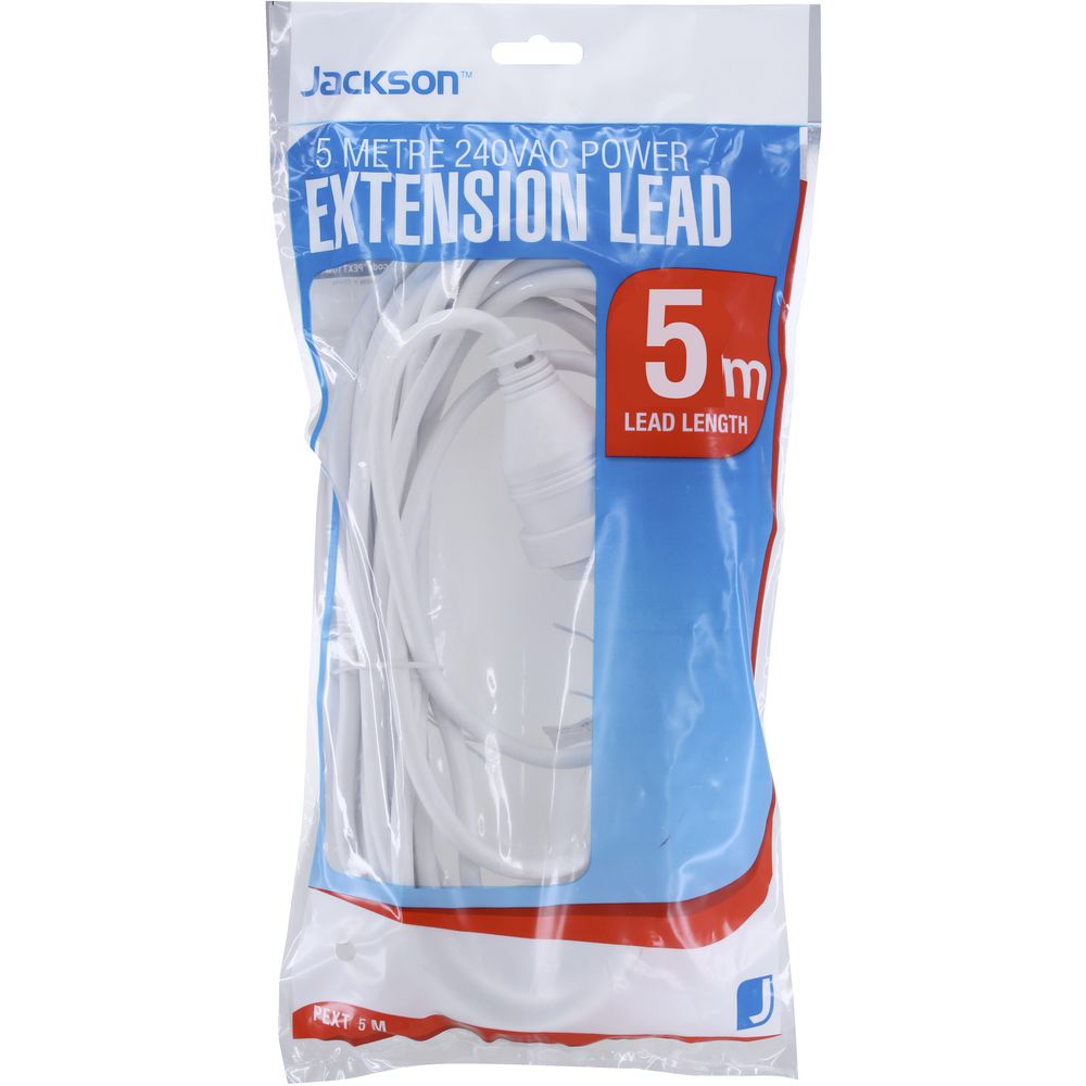 Jackson Power Extension Lead 5m White