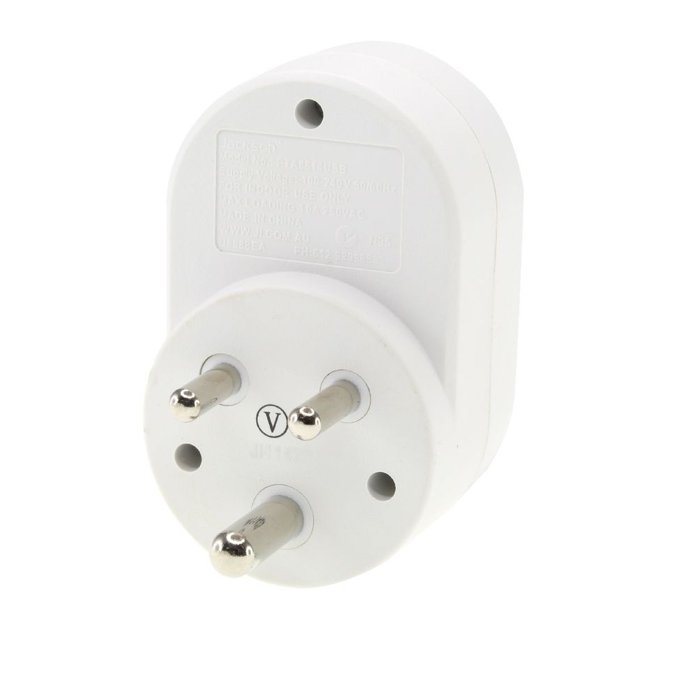 Jackson Outbound India & Sri Lanka Travel Adaptor with USB