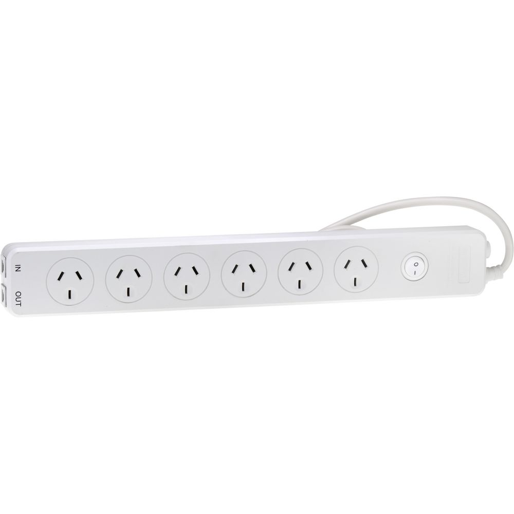 Jackson 6 Outlet Protected Powerboard Internet and Computer