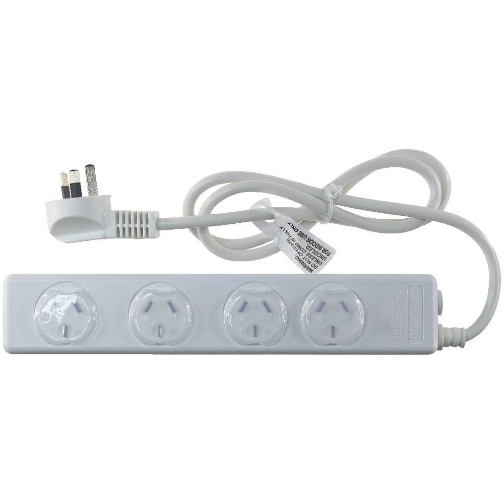 Jackson Surge Protected 4 Outlet Powerboard White