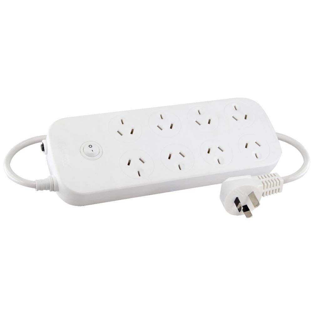 Jackson Surge Protected 8 Outlet Powerboard White