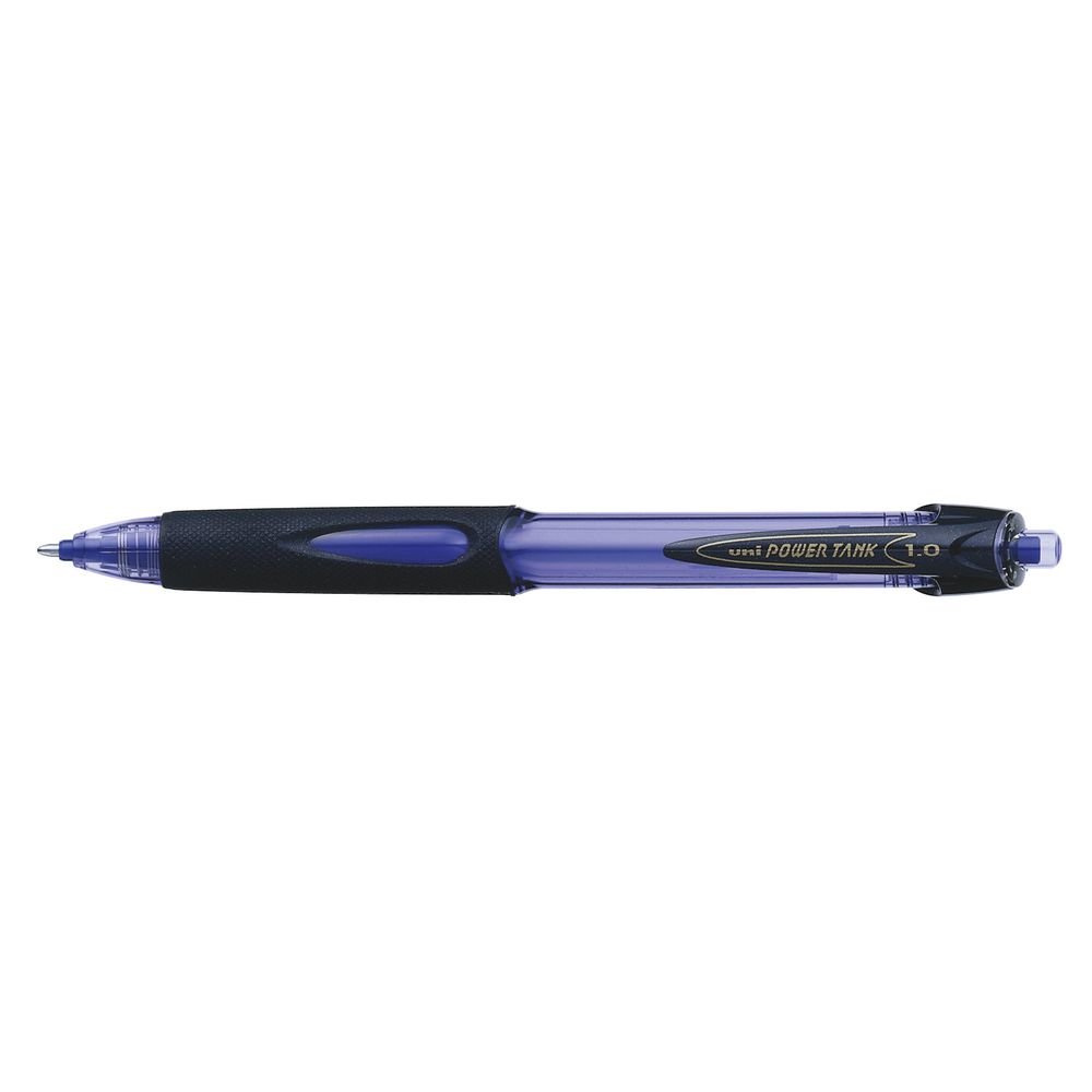Uni PowerTank Retractable Ballpoint Pens Blue 4 Pack