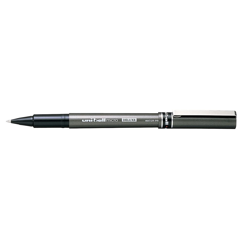Uni-Ball Micro Deluxe Rollerball Pens Black 4 Pack