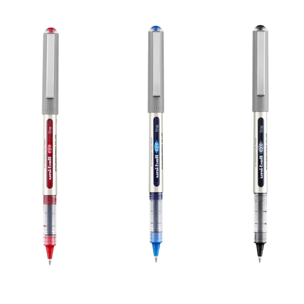UniBall Eye Fine Rollerball Pens Assorted 4 Pack Officeworks