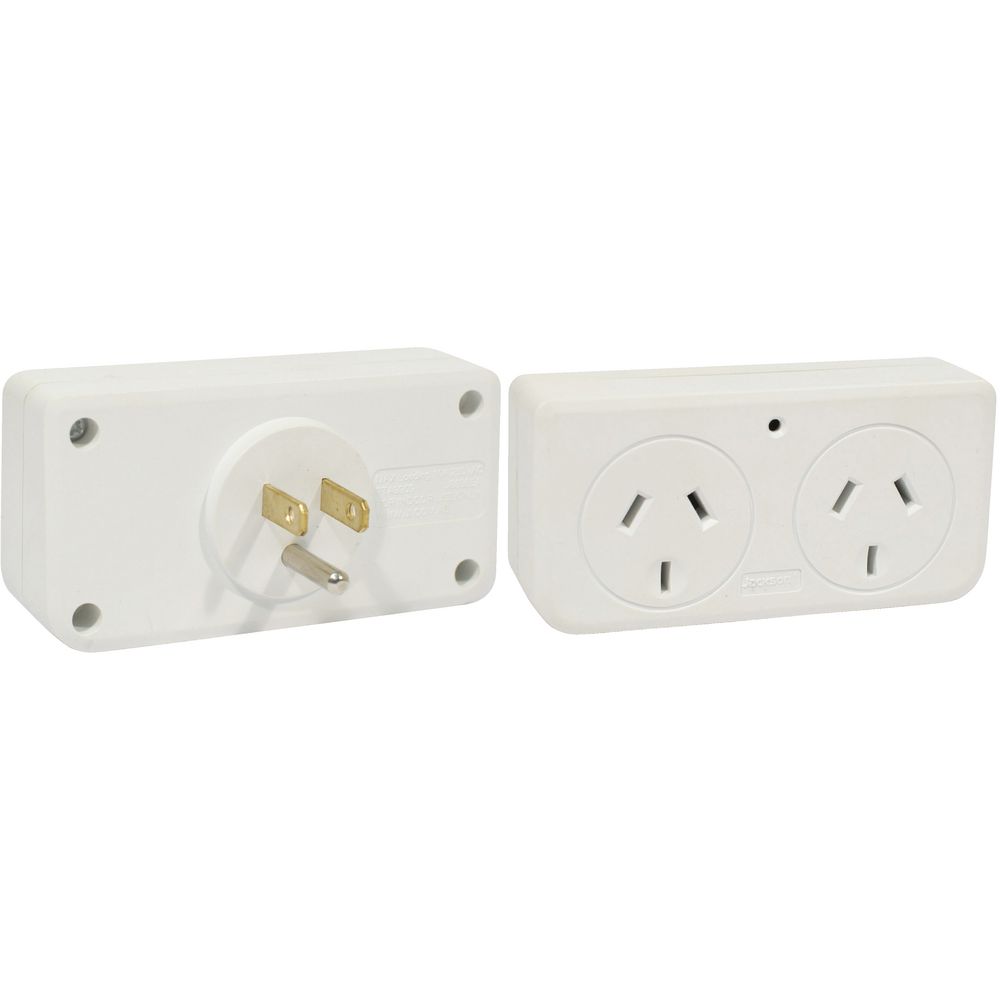 Jackson Outbound USA 3 Pin Travel Double Adaptor