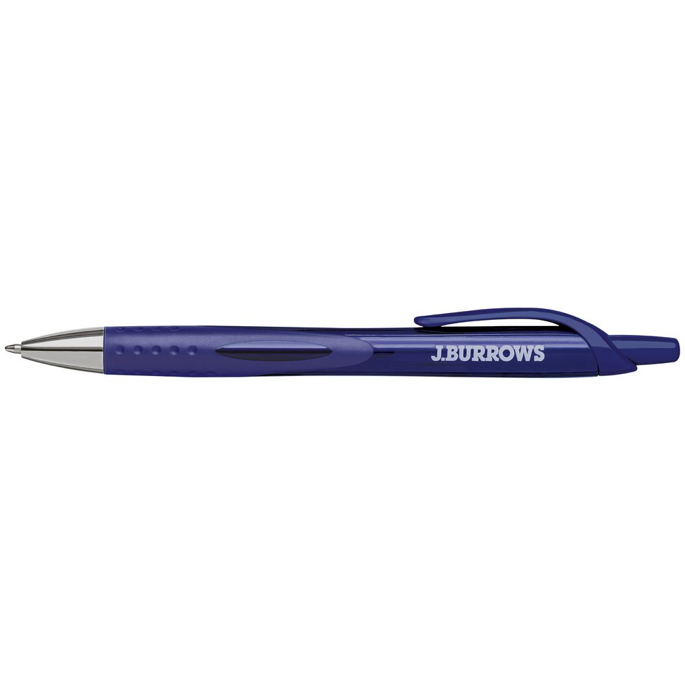 J.Burrows Retractable Ballpoint Pens Blue 3 Pack
