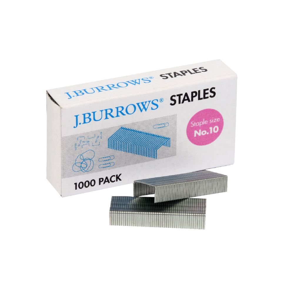 J.Burrows No. 10 Staples 1000 Pack
