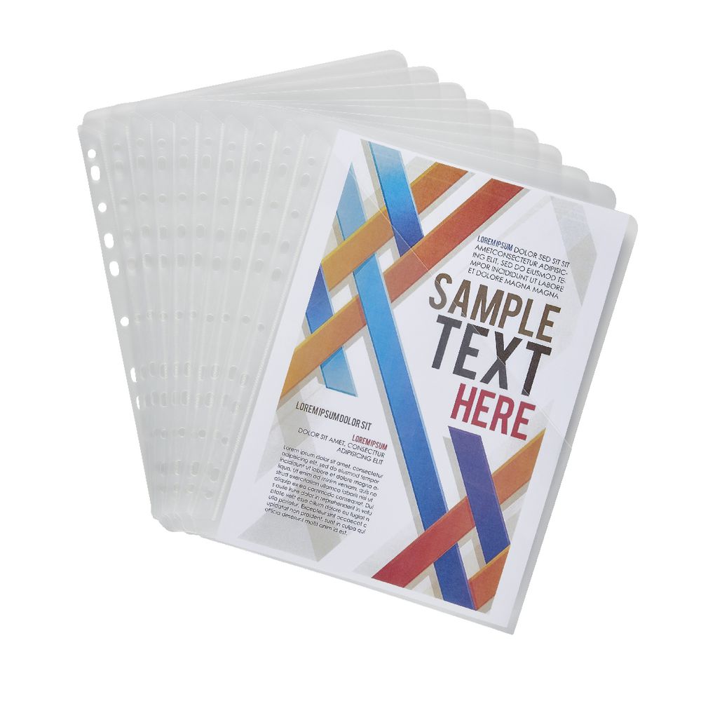 J.Burrows Binder Document Holder A4 Clear 10 Pack