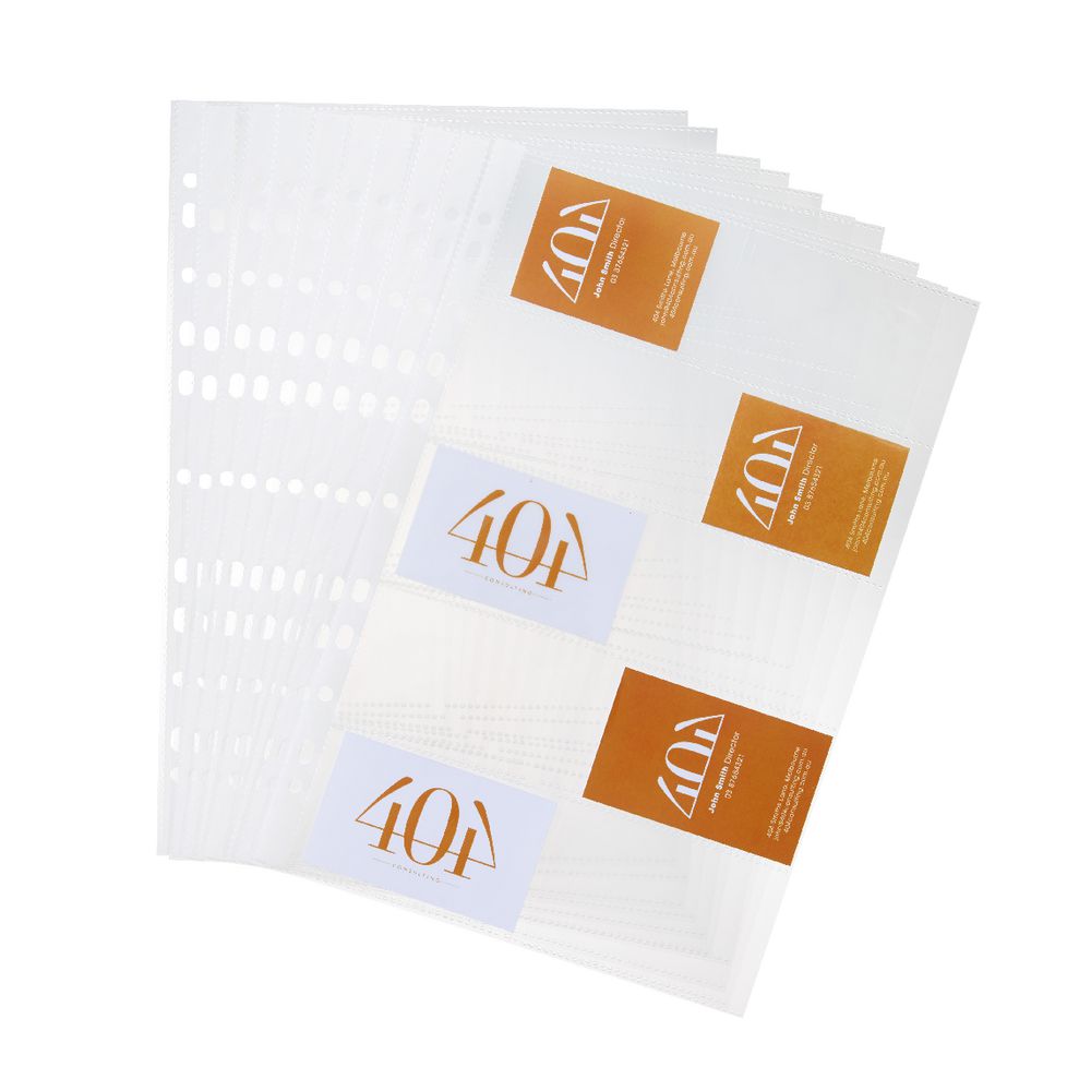 J.Burrows Binder Business Card Holder 10 Pack Clear