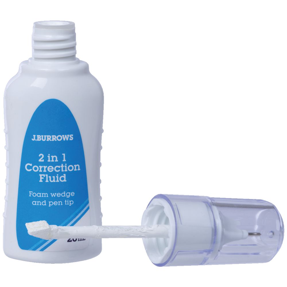 J.Burrows 2 in 1 Correction Fluid 20mL
