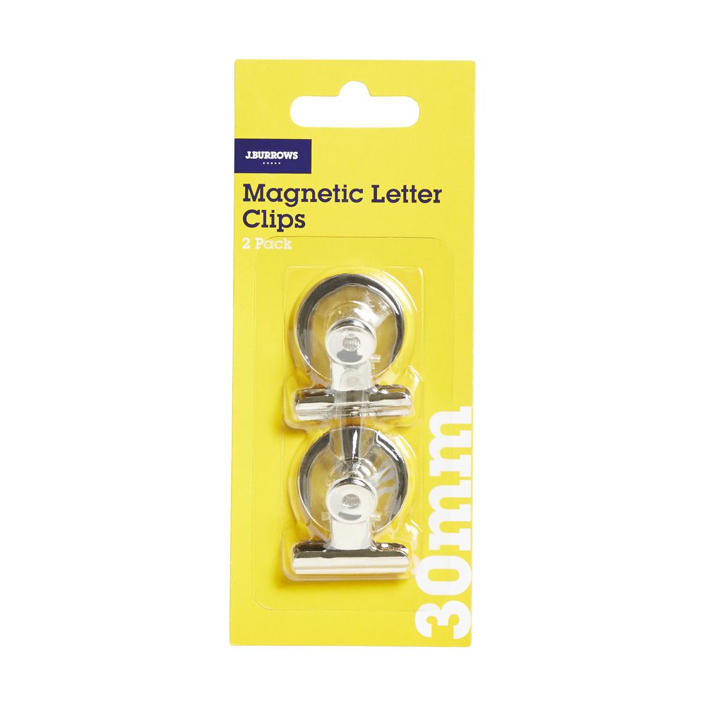 J.Burrows 30mm Magnetic Letter Clips 2 Pack