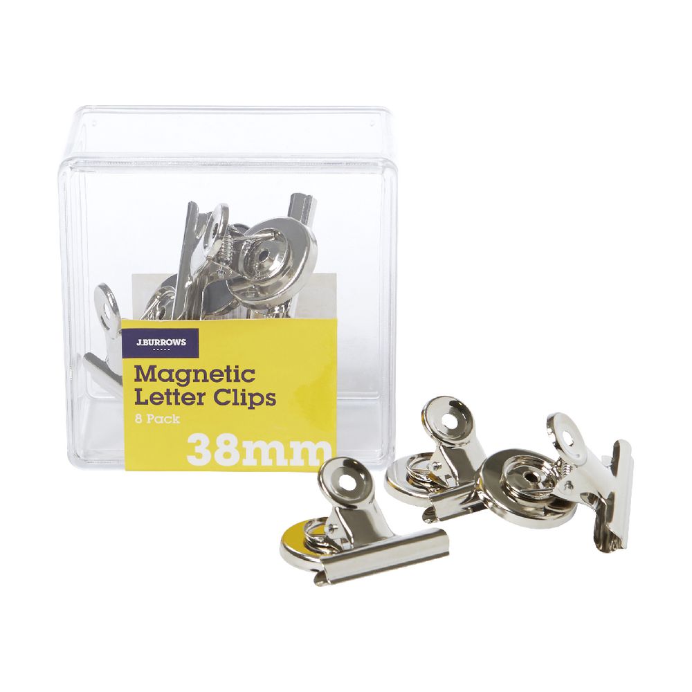 J.Burrows 32mm Magnetic Letter Clips 8 Pack
