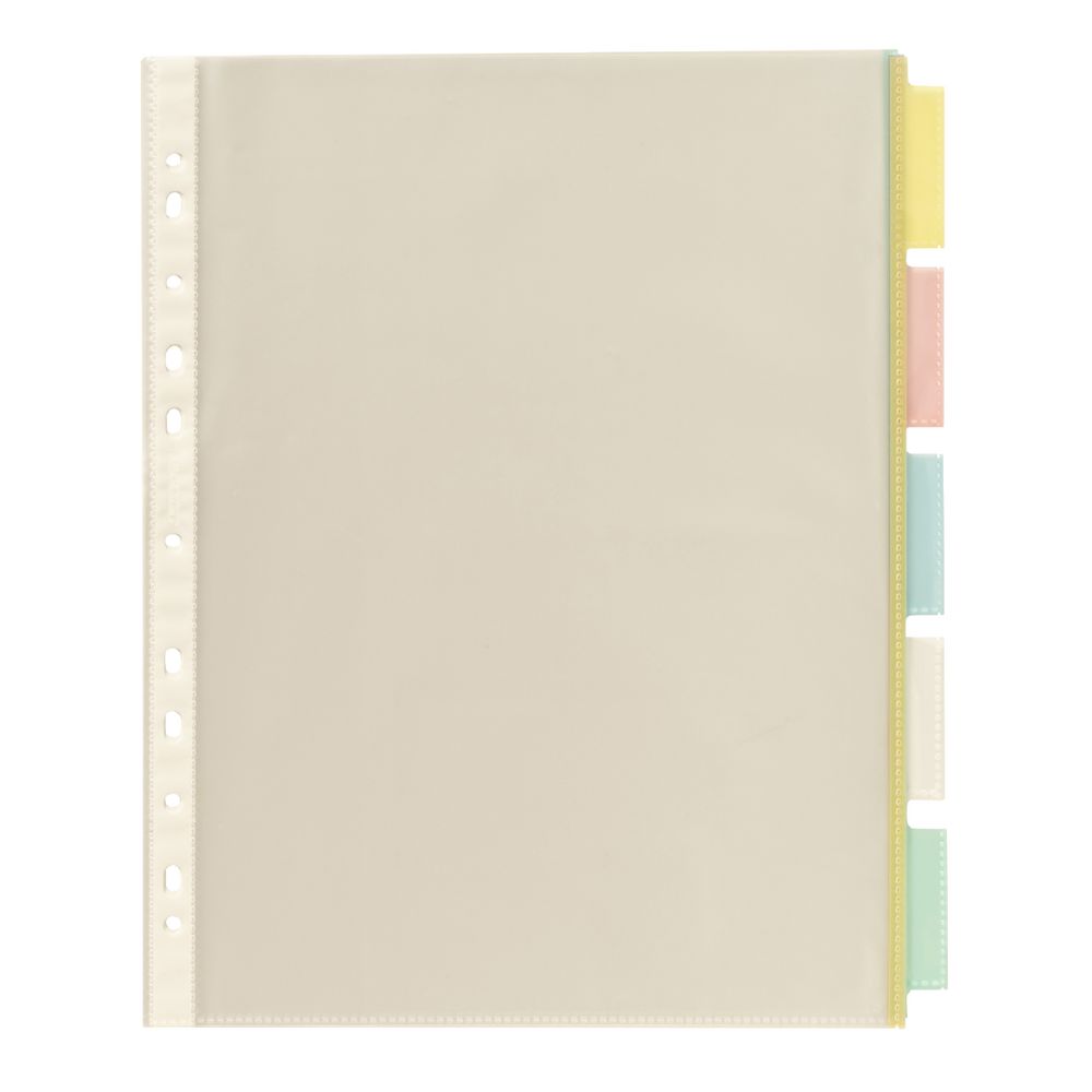 J.Burrows A4 5 Tab Pocket Dividers