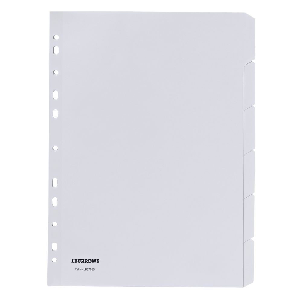 J.Burrows Manila Dividers A4 6 Tab White
