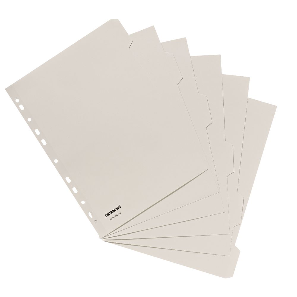 J.Burrows Manila Dividers A4 6 Tab White