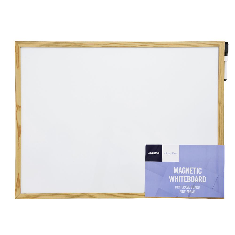 J.Burrows Timber Pine Whiteboard 45 x 60cm