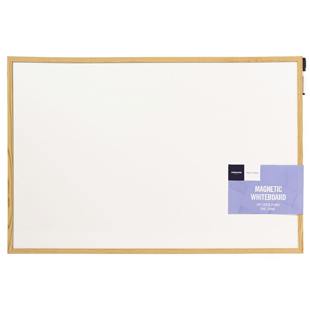 J.Burrows Timber Pine Whiteboard 60 x 90cm