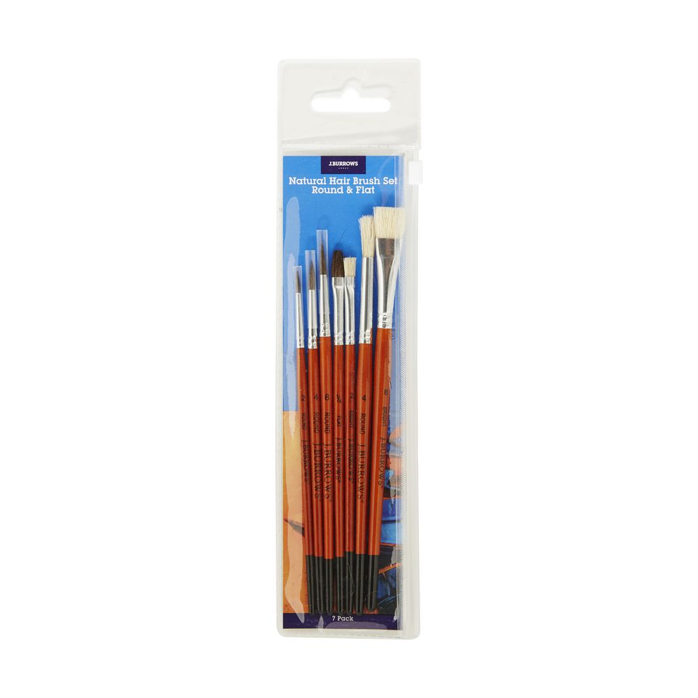 J.Burrows Paintbrush Set Assorted 7 Piece